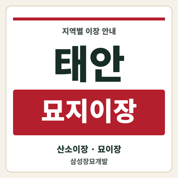 태안 묘지이장