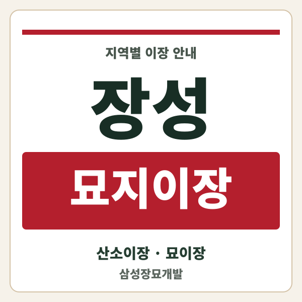 장성 묘지이장